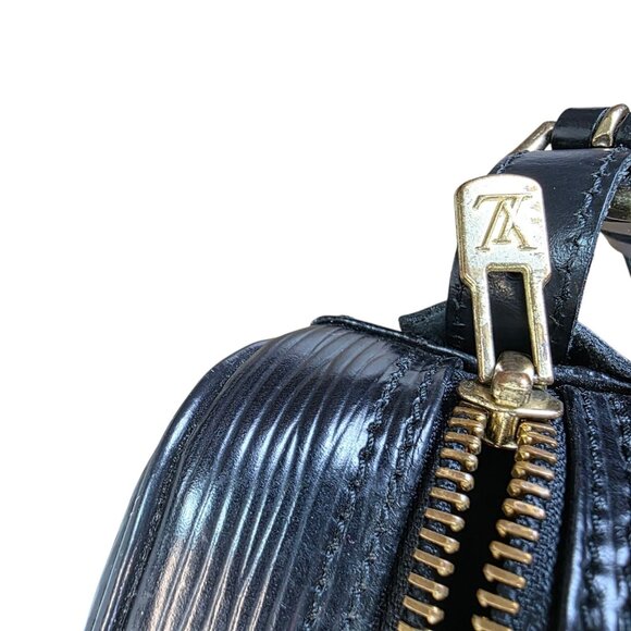 Louis Vuitton Jeune Fille Epi Shoulder Bag Black Leather Crossbody Gold Hardware - Picture 8 of 16